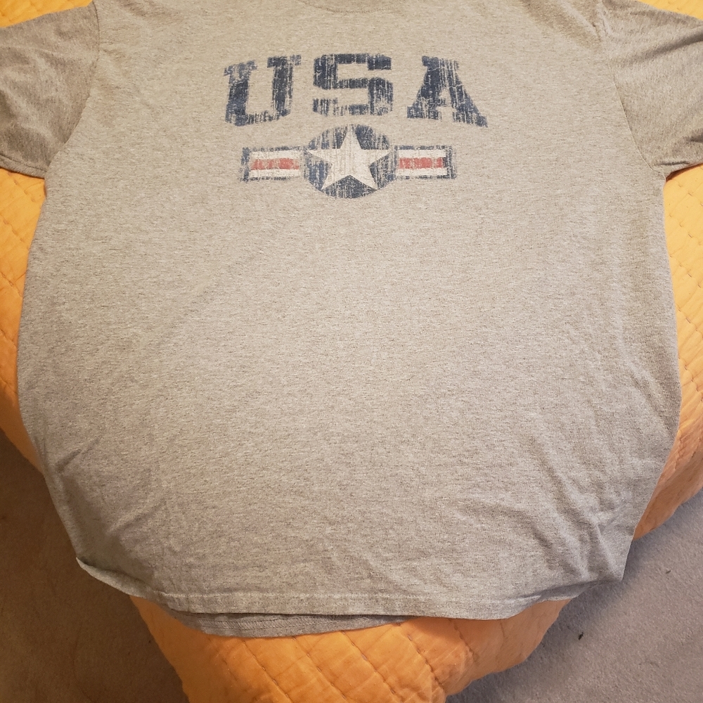 Mens grey USA T Shirt
